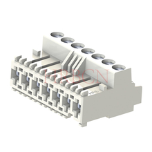 Rast 5 konektorů PCB, nepřímé párování, se šroubovou svorkovnicí M5038