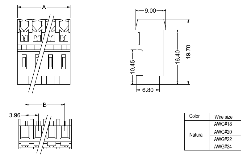 Rozměry IDC M7060(I)-NR