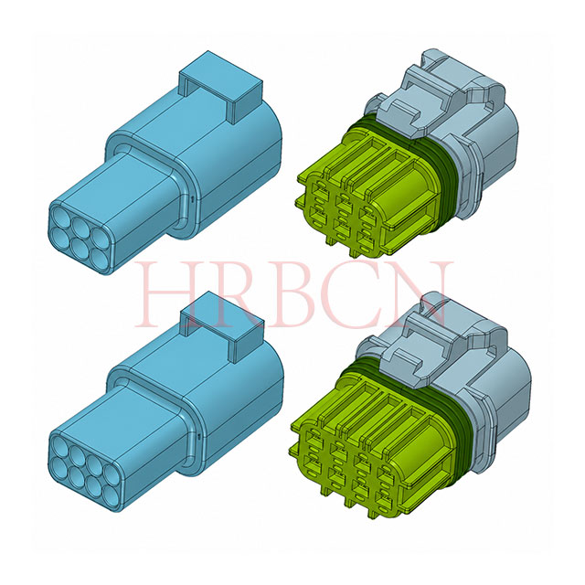 Vodotěsný napájecí konektor HRB 4,0 mm Wire To Wire 